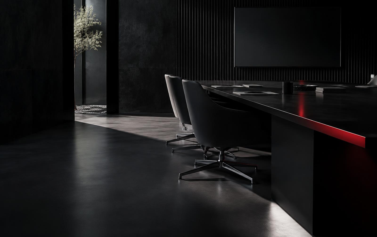 A quiet executive review room